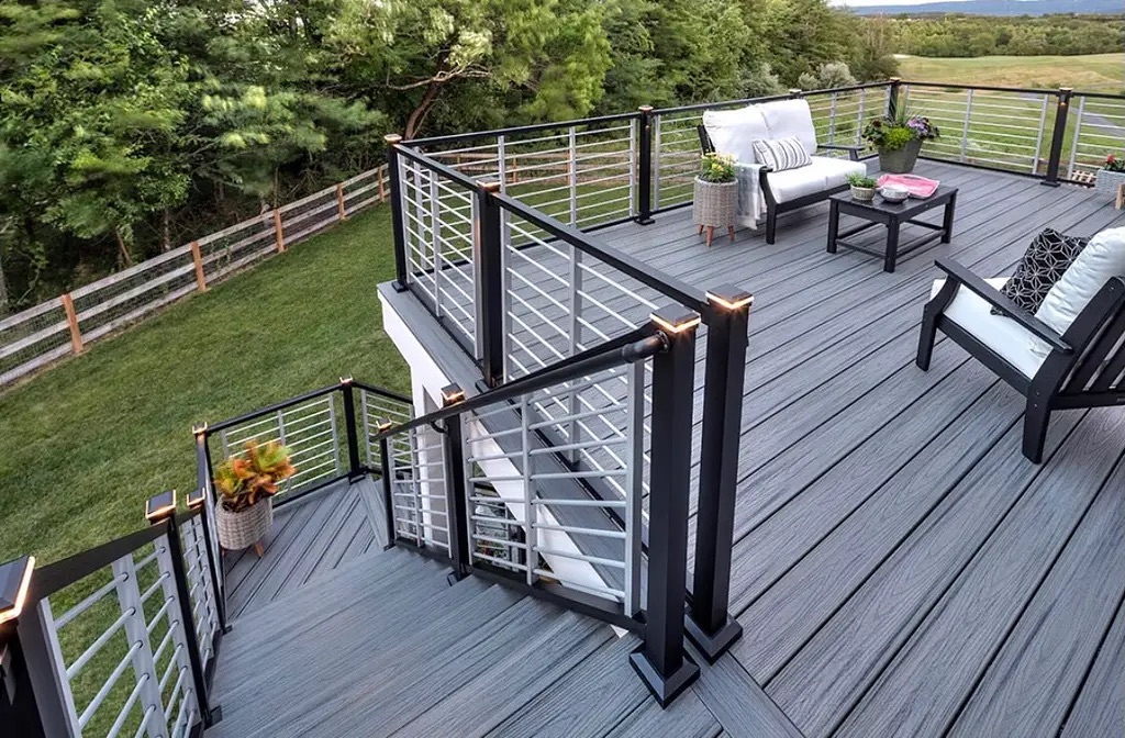 Enjoy low-maintenance outdoor living with a durable and beautiful composite deck.